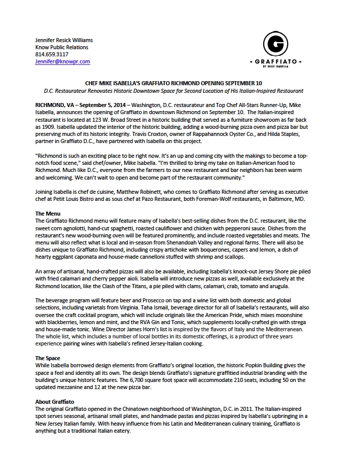 Opening Press Release